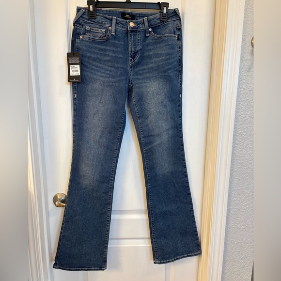 NWT True Religion Ladies Neptune Classic Blue Flare Jeans Size 28 or 8